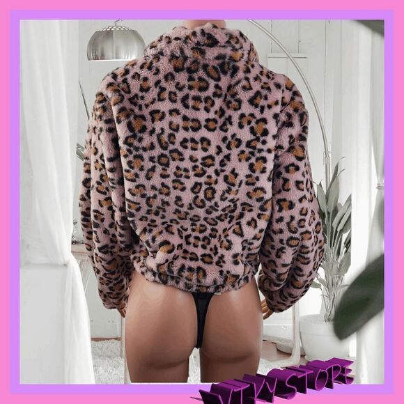 NWT {Victoria's Secret} Cozy Elegance:  Faux Fur Bomber, Size Small NWT - Picture 3 of 7